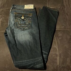 Dark denim with rips